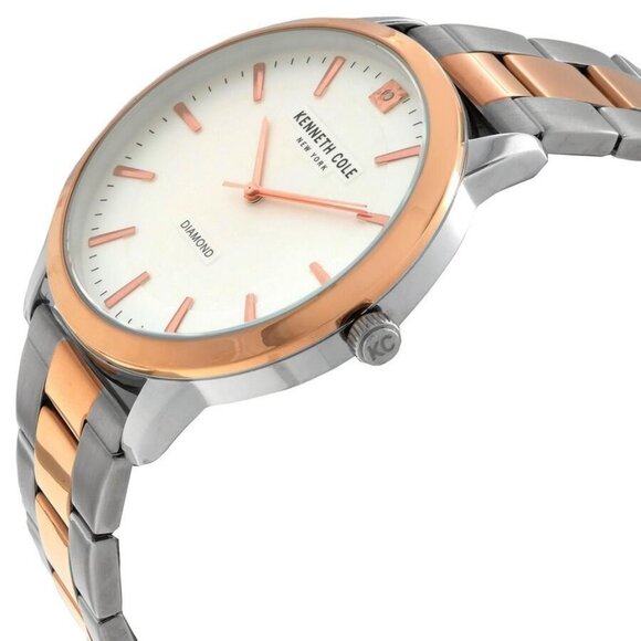 NWT Authentic Kenneth Cole New York Quartz White Dial Men's Watch - Picture 2 of 3
